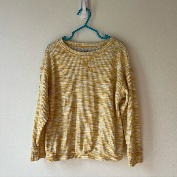 Old Navy Kids 2-Piece Waffle Knit Lounge Set | Size 5T | Yellow White Girls - Picture 1 of 13